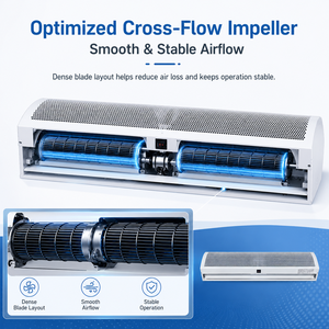 Rideau <span class=keywords><strong>d</strong></span>'<span class=keywords><strong>air</strong></span> commercial, barrière <span class=keywords><strong>d</strong></span>'<span class=keywords><strong>air</strong></span> pour porte, ventilateur à flux croisé, boîtier métallique fin, pour entrée de magasin, restaurant, hôtel - Product Image 3
