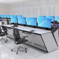 Console de commande modulaire pour salle de contrôle, centre de commandement, centre de dispatching, studio TV, poste d'opérateur de sécurité
