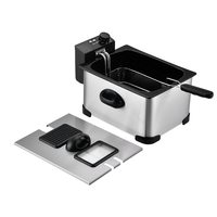 Friteuse professionnelle de petite taille pour la cuisine domestique, en acier inoxydable, pour frites
