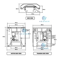 Nouvelle plaque de levage hydraulique électrique pour moteur hors-bord de bateau - Aluminium robuste, installation facile, Yamaha XTO Offshore F425A / XF425