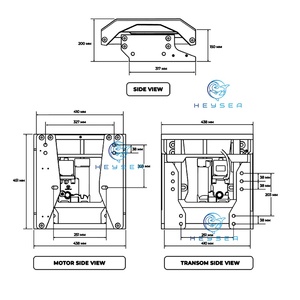 Plaque de levage hydraulique HEYSEA 6 pouces avec harnais et capteur pour <span class=keywords><strong>moteur</strong></span> <span class=keywords><strong>hors</strong></span>-<span class=keywords><strong>bord</strong></span> 625HP MAX - Product Image 5