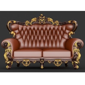 Ensemble de canapés de salon Royal Two Chair avec un design élégant, une sellerie haut de gamme et des sièges confortables pour un intérieur luxueux. - Product Image 1