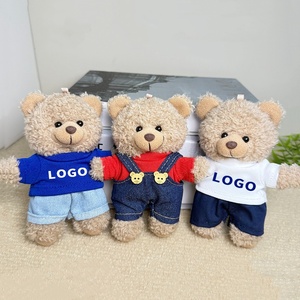 Llavero de oso de peluche de 14 cm al por mayor, lindo y creativo, con logotipo personalizado, colgante para bolso, regalo para niños, regalos de empresa económicos - Product Image 1
