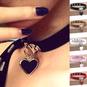 Anime Rock Harajuku punk gothique <span class=keywords><strong>amour</strong></span> pendentif collier en cuir collier en cuir collier chaîne de cou bracelet - Product Image 5
