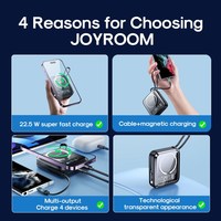 JOYROOM 22.5W 15W chargeur sans fil Power Bank batterie portable banque d'alimentation transparente