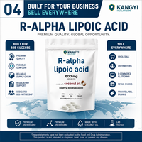 Cápsulas Blandas de Ácido R-Alfa Lipoico 600mg 120 Unidades Base de Aceite de Coco Altamente Biodisponible Sin GMO Probado en Laboratorio OEM ODM Marca Privada