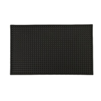 Chaser Premium PS+ABS - Tapete de Bar de Silicona Ecológico Negro, Exhibidor y Enfriador de Bebidas para Accesorios de Happy Hour