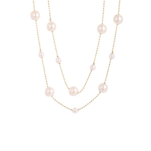 Double Layered Pearl Necklace AA Grade Star Pattern U Shape Clavicle Chain Everyday Wear Light Luxury Jewelry Accessory - Product Image 5