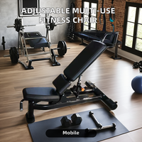Banc réglable pour usage commercial en salle de sport, équipement de musculation et de fitness, robuste