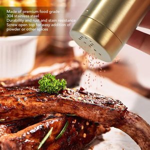 Ensemble élégant de salière et poivrière en acier inoxydable avec un design écologique et durable, lavage à la main uniquement - Product Image 2