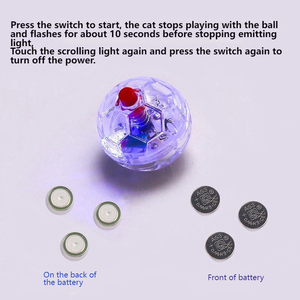 Moderne LED-Blinkende Leuchtende Katzenspielbälle Transparente Plastik Interaktives Spielzeug für Katzen und Hunde Modische Laser-Spielzeuge in Schachtelverpackung - Product Image 2