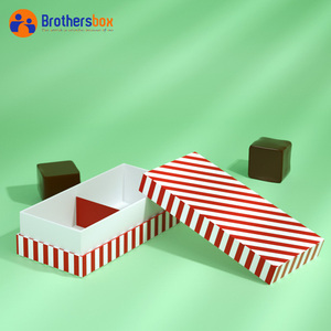 Personalized Shape Insert Chocolate Truffle Box 2 Pieces Small Luxury Christmas Chocolate Box For Present Gift