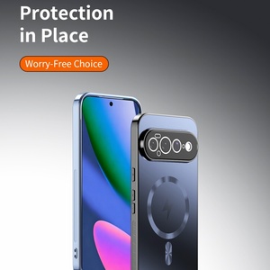 Coque de téléphone magnétique mate électroplaquée tendance pour Google Pixel 11 Pro XL 10 9 8 7 6 Pro avec film protecteur d'objectif et coque arrière - Product Image 6
