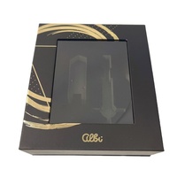 Boîtes en papier noir magnétiques pliantes en vrac avec logo personnalisé Emballage de laminage mat gaufré avec revêtement UV pour chaussettes Cadeau de cils en fourrure