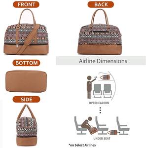 Bolso de lona para mujer, bolso de mano, características de aseo, uso en el gimnasio, aprobado por <span class=keywords><strong>vuelo</strong></span>, bolsas de lona de viaje de fin de semana - Product Image 4