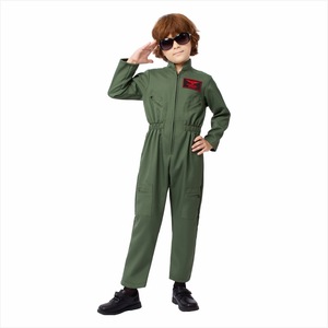 Costume de Cosplay de pilote pour enfants, combinaison verte avec patchs, tenue de spectacle d'halloween pour enfants - Product Image 5