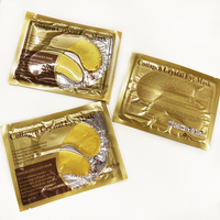 Masque pour les yeux en gel de collagène cristallin doré nourrissant, étiquette privée, logo personnalisé, pour les cernes