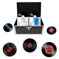 Boîte de rangement pour disques vinyles de 7 pouces, boîte de rangement résistante et solide, capacité de 200 disques, étui pour LP, étui pour disques, étui de grande capacité