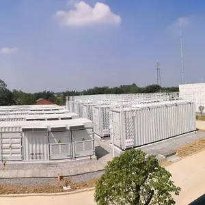 ESS แบตเตอรี่ลิเธียมไอออนขนาด1 mW 1 MWh 20FT พลังงานแสงอาทิตย์ระบบเก็บพลังงานภาชนะ40FT