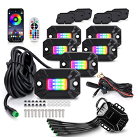Kit de 6 projecteurs LED RGB pour éclairage de dessous de caisse, boîtier en aluminium, pour 4x4, camion tout-terrain, VTT, UTV, SUV