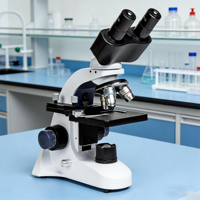 Microscope biologique binoculaire CL-120S, objectifs achromatiques, plateau mobile, grossissement 40X-640X, éclairage LED pour laboratoire