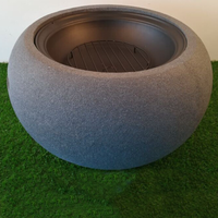Foyer de jardin moderne en fibre d'argile pour le chauffage du barbecue en plein air Produit de gril durable et élégant