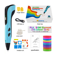 Kit de Bolígrafo de Impresión 3D Profesional Personalizado, Certificado EN71 RoHS, Kit de Robot Automático con Diseño de Animales para Niños, Regalo Educativo de Cumpleaños