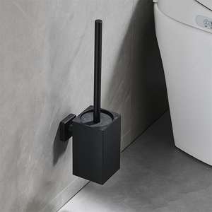 <span class=keywords><strong>Escobillero</strong></span> de pared de acero inoxidable <span class=keywords><strong>con</strong></span> mango largo negro - Product Image 6