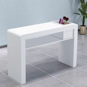 Qumeng Beauty - Bureau de maquillage pivotant en bois, moderne et portable, idéal pour la maison, la salle à manger, la coiffeuse et les salons de manucure de qualité - Product Image 3