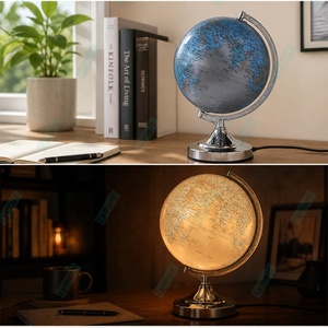 Globo Terráqueo de Plástico Azul con Lámpara para Estudiantes de Geografía, Aprendizaje de Japonés, Árabe, Turco, Inglés, Alemán, Latín, Francés, Ruso y Español - Product Image 5