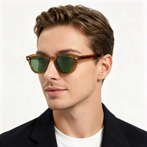 Lunettes de soleil rétro G15 à monture complète en fibre de propylène légère, verres verts UV400 de haute qualité, nouvelle collection de luxe personnalisable en PC – Vente chaude directe usine - Product Image 4