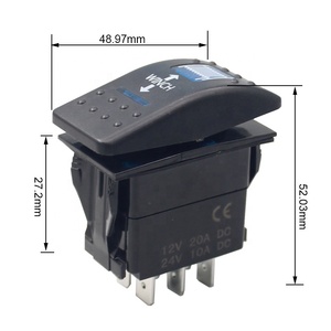 สวิตช์โยกกันน้ำแบบ LED สำหรับรถยนต์ เรือ และยานยนต์ทางทะเล 12V 24V ยี่ห้อ Carling พร้อมสัญลักษณ์แบบกำหนดเอง Dpdt - Product Image 2