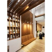 Comptoir de Barbier Moderne en Acier Inoxydable avec Miroir pour Salon de Coiffure et Mobilier de Salon de Beauté