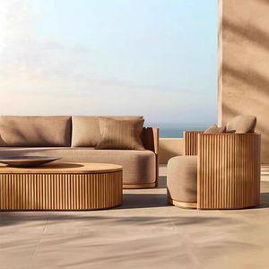 Gỗ Tếch Vườn Sofa Set Đồ Nội Thất Ngoài Trời Chất Lượng Tuyệt Vời Gỗ Tếch Ngoài Trời Vườn Ghế Phòng Chờ Bằng Gỗ Cho Sân <span class=keywords><strong>Patio</strong></span> - Product Image 1