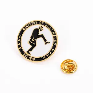 The Ministry of Silly Walks The Ministry of Silly Walks Enamel Lapel Pin Round Brooch Pin Custom Brooch Pin