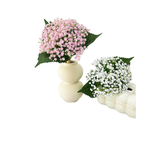 Mazzo di Rose <span class=keywords><strong>e</strong></span> Gypsophila in Plastica di Alta Qualità, Fiori Artificiali Realistici Fatti a Mano per Laurea <span class=keywords><strong>e</strong></span> Capodanno Cinese - Product Image 1