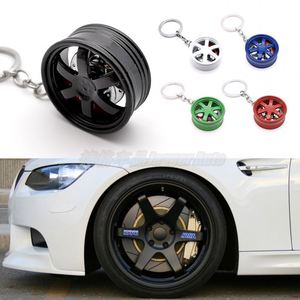 Car Wheel Hub Keychain <b>Key</b> <b>Ring</b> with Brake Discs Car Tire Wheel Keychain Auto Car KeyChain Keyring - Product Image 1