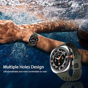 Accessoires de bracelets de montre intelligents Bracelet de remplacement souple Galaxy <span class=keywords><strong>Watch7</strong></span> ultra 47MM Bracelet creux en silicone respirant - Product Image 5