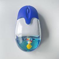 Gadgets Electronic Innovative Wireless Type C Rechargeable Liquid Optical Aqua Mouse Blue avec Panda Floater