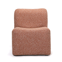 Fauteuil individuel moderne sans accoudoirs, petit canapé décontracté pour chambre, salon, bureau et maison