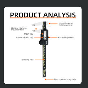 Pinze digitali <span class=keywords><strong>0</strong></span>-150 200 300mm elettronico <span class=keywords><strong>Vernier</strong></span> acciaio inossidabile ad alta precisione - Product Image 2