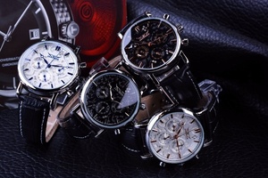Montre mécanique automatique de sport pour homme, multifonction, cadran à 3 aiguilles, affichage de la semaine, bracelet en cuir véritable, montre-bracelet de luxe pour affaires - Product Image 6