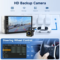 Autoradio MP5 Android 7 pouces avec écran tactile HD, système audio 2 DIN, Apple CarPlay, prix avantageux, fourni par l'usine