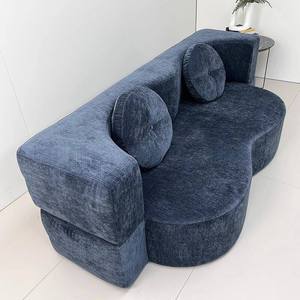 Ensemble de <span class=keywords><strong>canapé</strong></span>-lit modulaire en tissu compressé, pliable <span class=keywords><strong>2</strong></span>-en-1, moderne, deux <span class=keywords><strong>places</strong></span>, style pouf, tapis de salon – Écologique et durable pour - Product Image 2