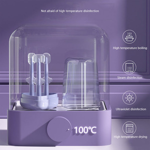 Nuevo juego de tres piezas para el cuidado bucal del bebé, cepillo de dientes en forma de U y limpiador de lengua hecho de silicona y plástico para el cuidado del recién <span class=keywords><strong>nacido</strong></span> - Product Image 5