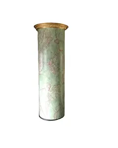 Natural Stone Carving and Sculpture Decor Green Onyx Marble Hollow Column and Roman Pillars
