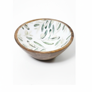 Venta caliente Tazón de madera de acacia con revestimiento de esmalte Producto personalizable Hogar Jardín Cocina Vajilla de mesa - Product Image 1