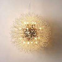 Lampes suspendues en cristal de pissenlit de plafond pour mariage