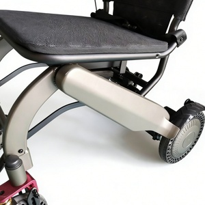Fauteuil roulant électrique pliable léger et portable, directement de l'usine, avec cadre en alliage d'aluminium pour les personnes âgées, avec batterie au lithium - Product Image 4