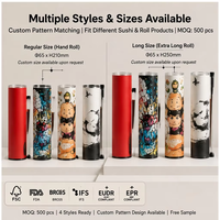 Tube en papier kraft spiralé pour sushi avec bouteille de sauce intégrée, OEM ODM FDA BRC FSC, conteneur alimentaire à emporter, MOQ500